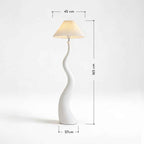 Santu – Natural Japandi Curvy Floor Lamp 165cm