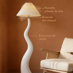 Santu – Natural Japandi Curvy Floor Lamp 165cm