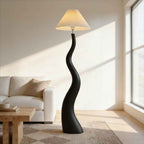 Santu – Black Japandi Floor Lamp 165cm
