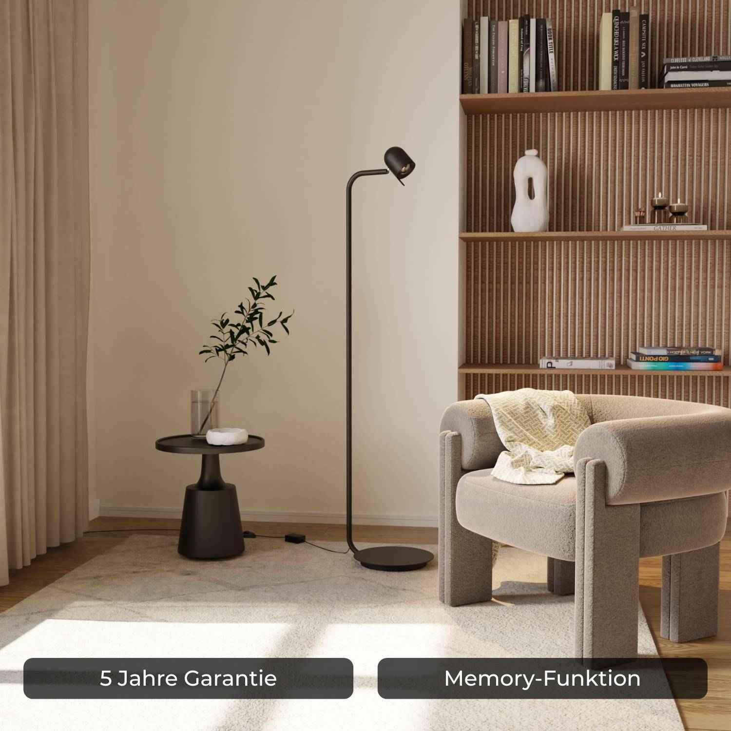 Luno Floor Lamp | Dimmable, 350° Rotatable Light