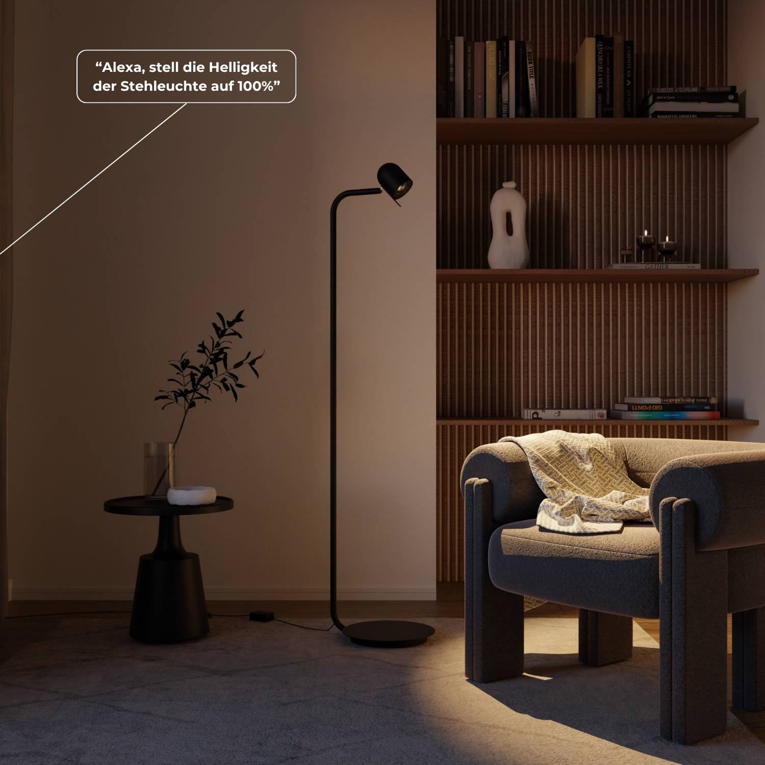 Luno Floor Lamp | Dimmable, 350° Rotatable Light
