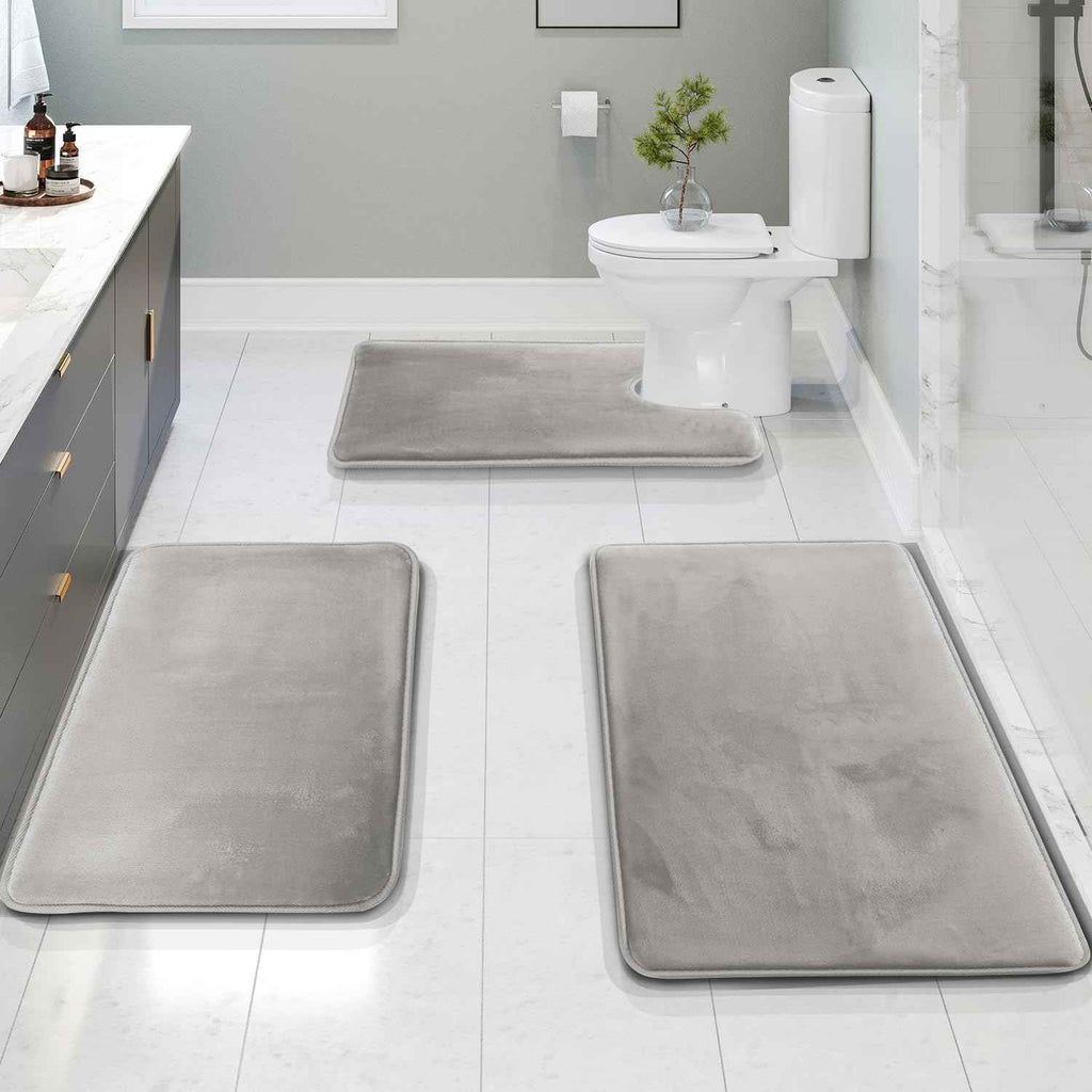 Milo Memory Foam Bath Mat Set | Antislip, Super Absorbent