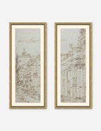 Canaletto Drawing Prints (Set of 2)