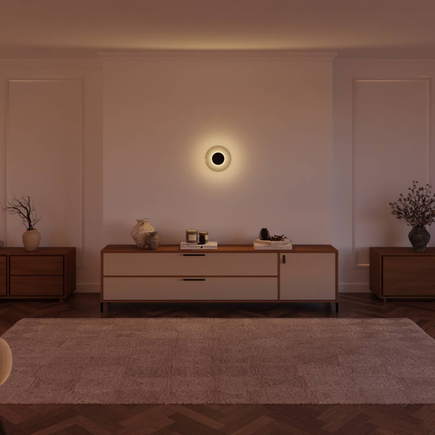 Aurelia Wall Light | Thick Glass, Warm White 2700K Ambient Light