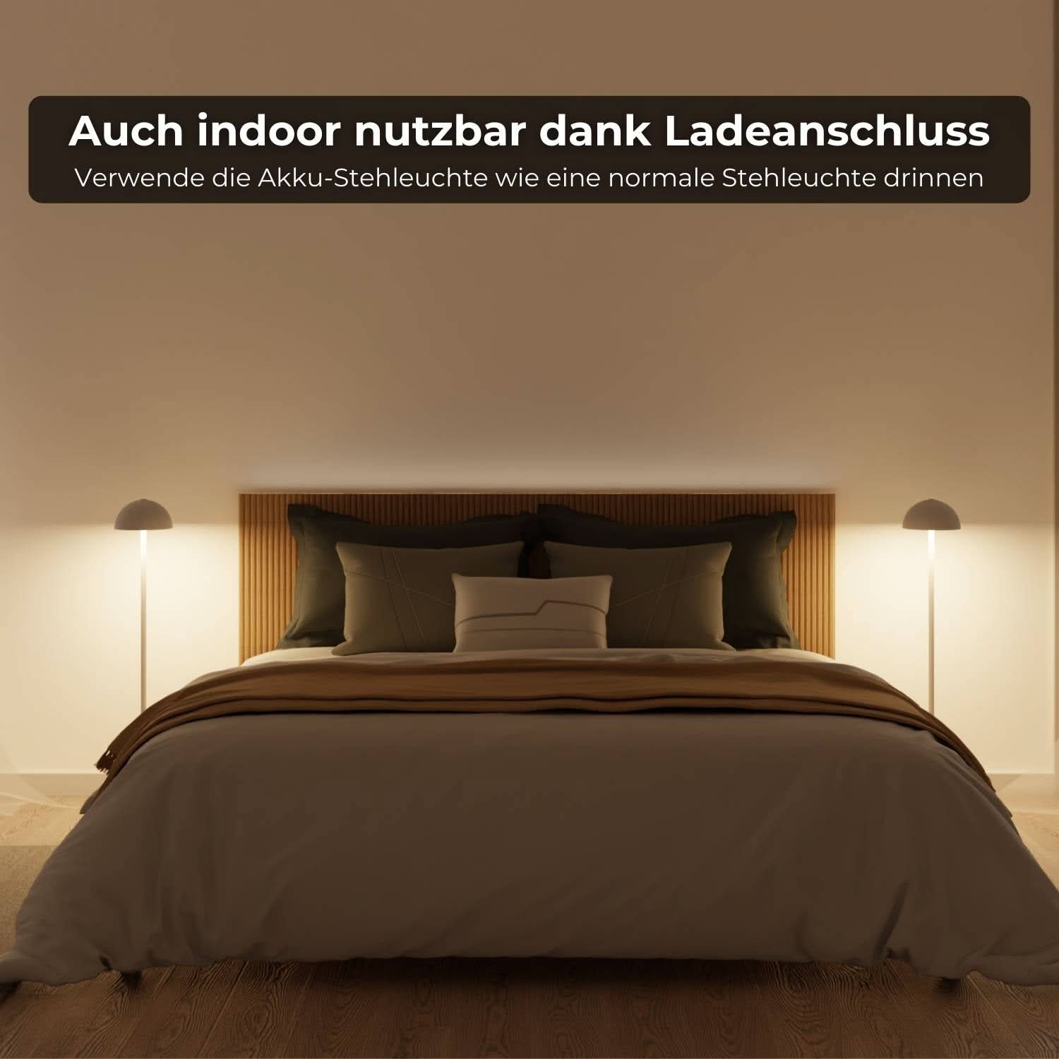 Bello Battery-Powered Floor Lamp | IP54 Rated, Cordless Flexibility