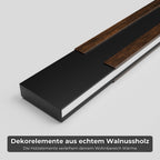 Calyra Pendant Light | Dimmable, Real Walnut Wood