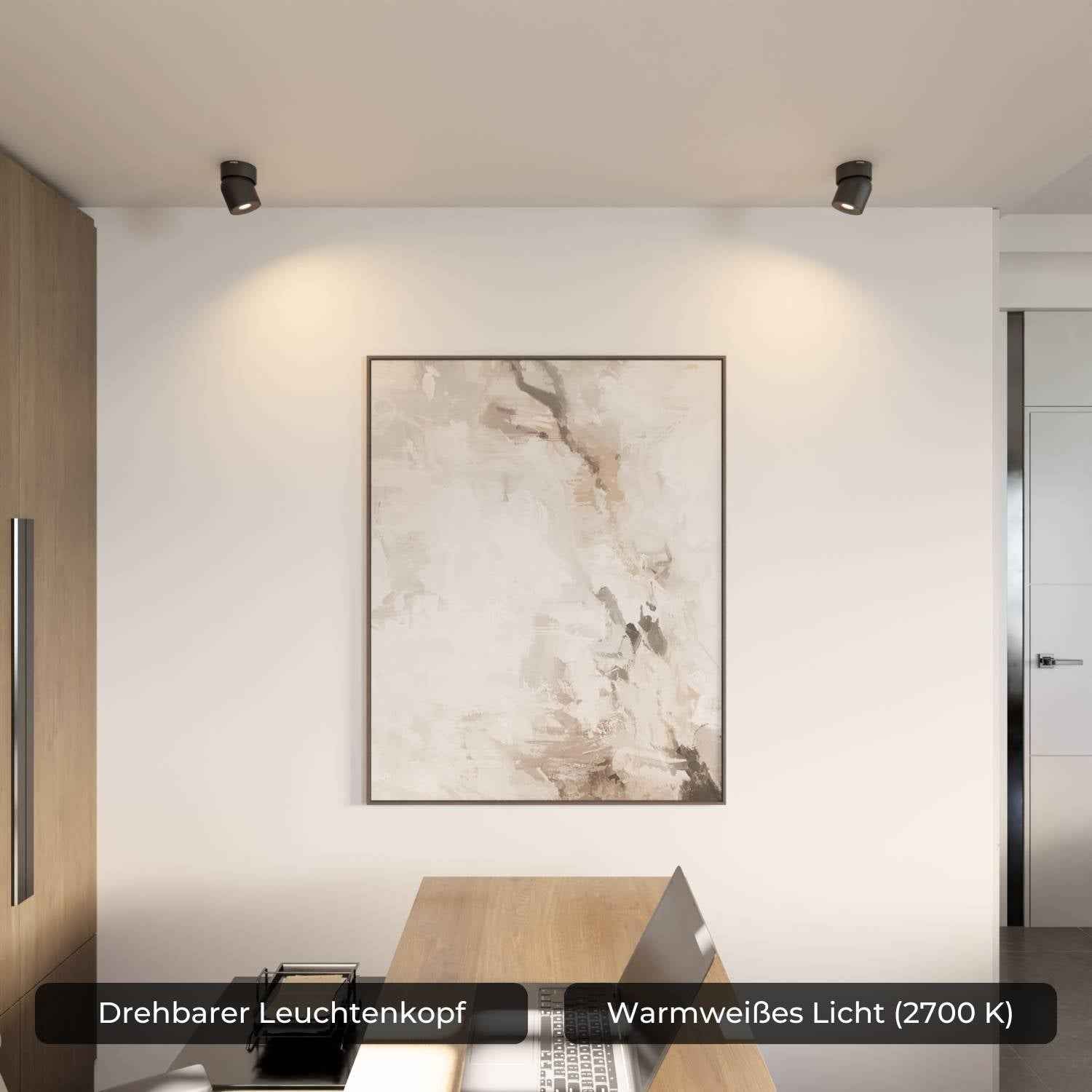 Bela Ceiling Light | 350° Swivelling Head, Warm White 2700K