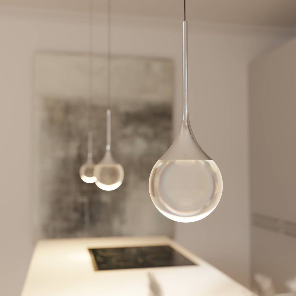 Folio Pendant Light | Chrome-Plated, Solid Glass Sphere
