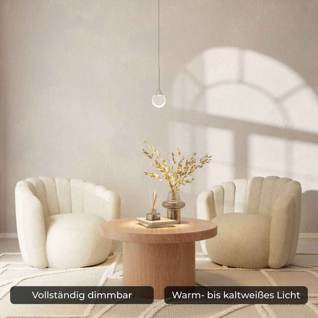 Folio Pendant Light | Chrome-Plated, Solid Glass Sphere