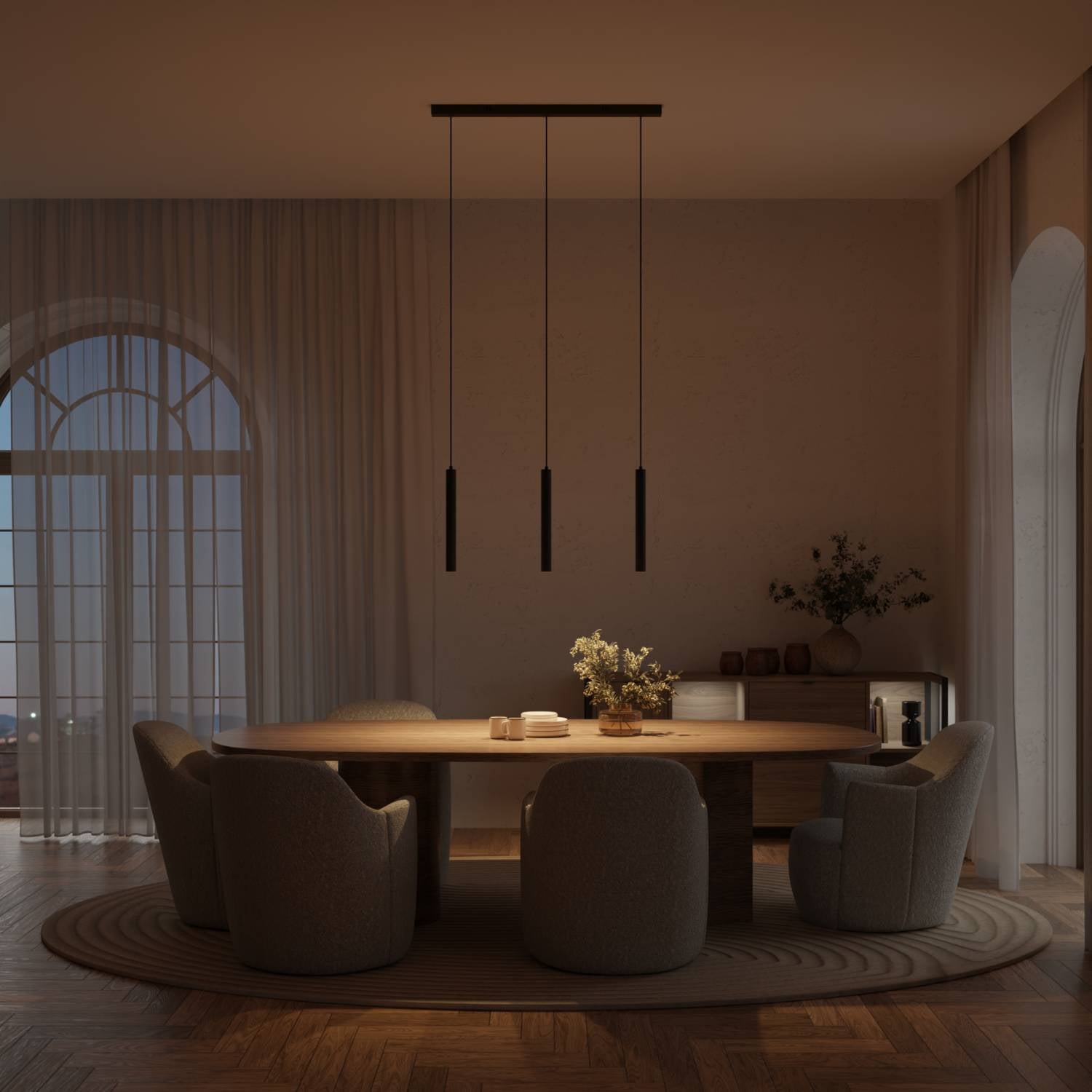 Liora Pendant Light | Adjustable Downward-Facing Heads