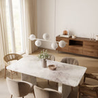 Livia Pendant Light | 5 Opal Glass Spheres, 100 cm Length