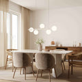 Livia Pendant Light | 5 Opal Glass Spheres, 100 cm Length