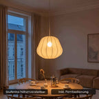 Luna Pendant Light | Soft Fabric Shade, Adjustable Height