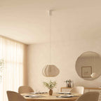 Luna Pendant Light | Soft Fabric Shade, Adjustable Height