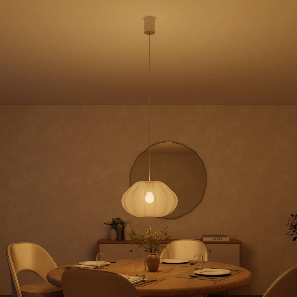 Luna Pendant Light | Soft Fabric Shade, Adjustable Height