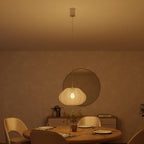 Luna Pendant Light | Soft Fabric Shade, Adjustable Height