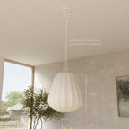 Luna Pendant Light | Soft Fabric Shade, Adjustable Height