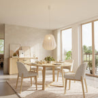 Luna Pendant Light | Soft Fabric Shade, Adjustable Height