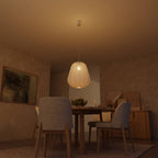 Luna Pendant Light | Soft Fabric Shade, Adjustable Height
