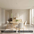 Luna Pendant Light | Soft Fabric Shade, Adjustable Height