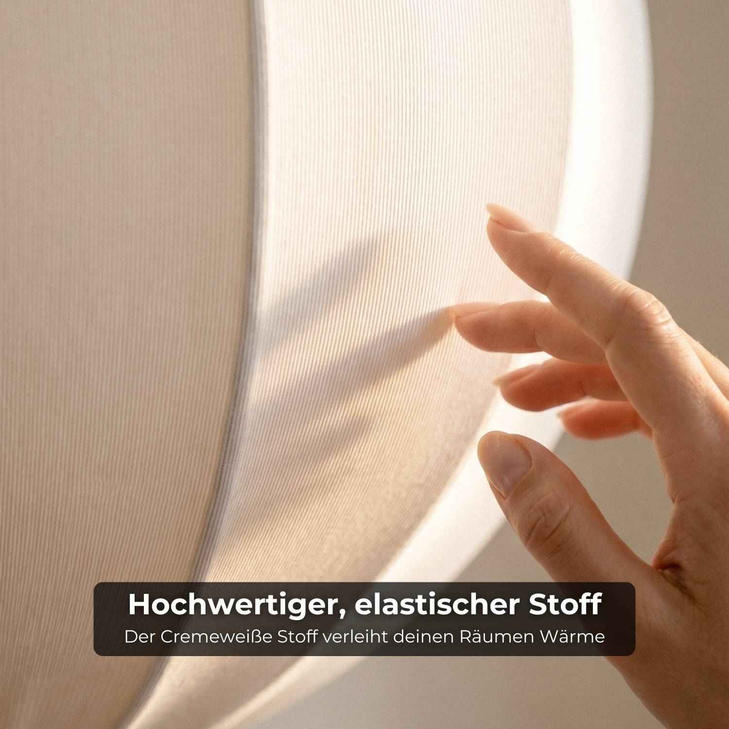 Luna Pendant Light | Soft Fabric Shade, Adjustable Height
