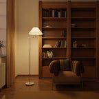 Melo Chrome Floor Lamp | Adjustable Arm, E27 Socket
