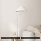 Melo Chrome Floor Lamp | Adjustable Arm, E27 Socket