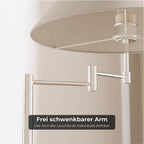 Belo Floor Lamp | Adjustable Arm, Chrome Design