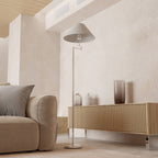 Belo Floor Lamp | Adjustable Arm, Chrome Design