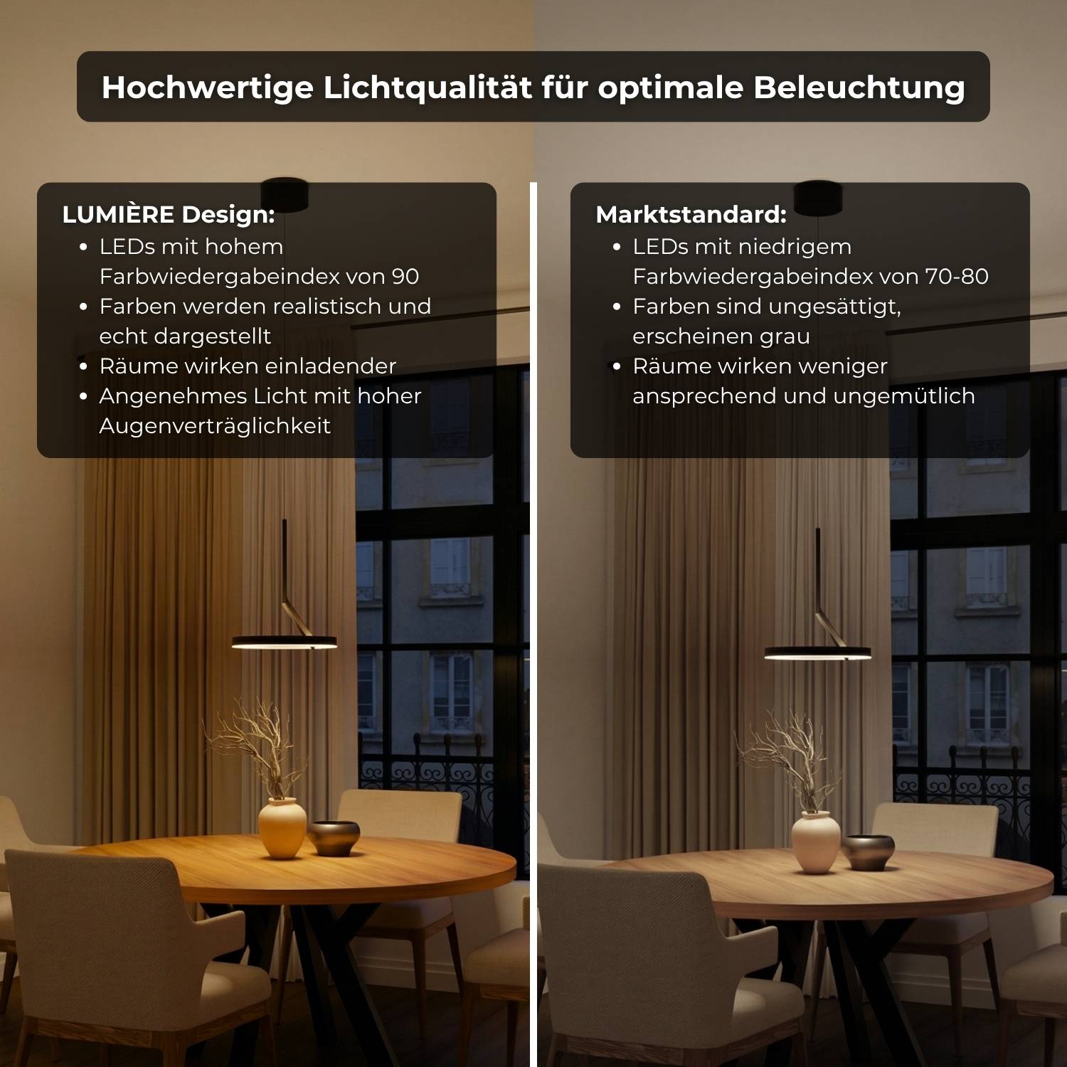 Nero Pendant Light | Adjustable Height, Elegant Up- & Downlight