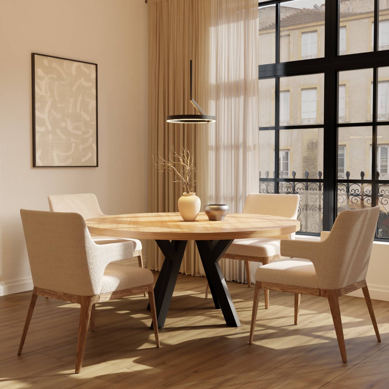 Nero Pendant Light | Adjustable Height, Elegant Up- & Downlight