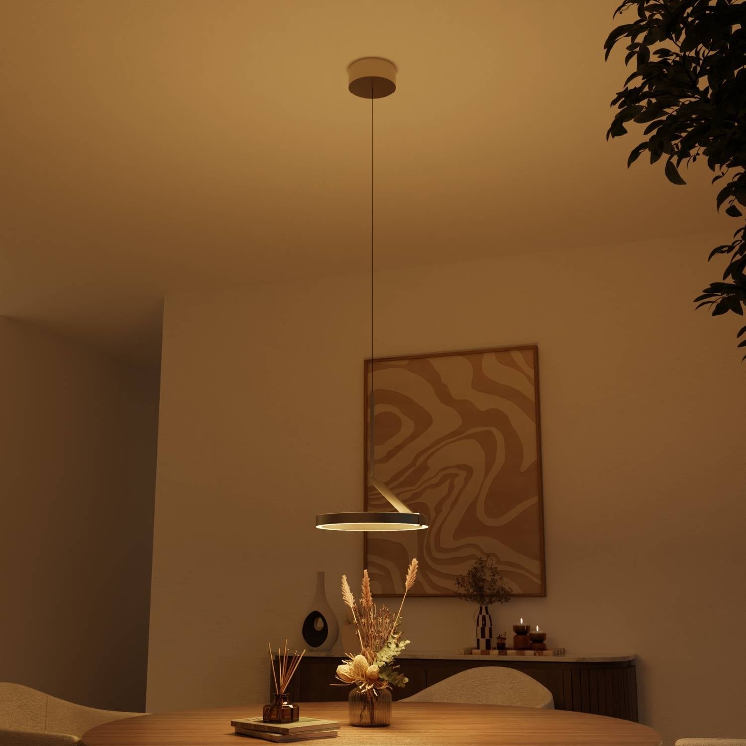 Nero Pendant Light | Adjustable Height, Elegant Up- & Downlight
