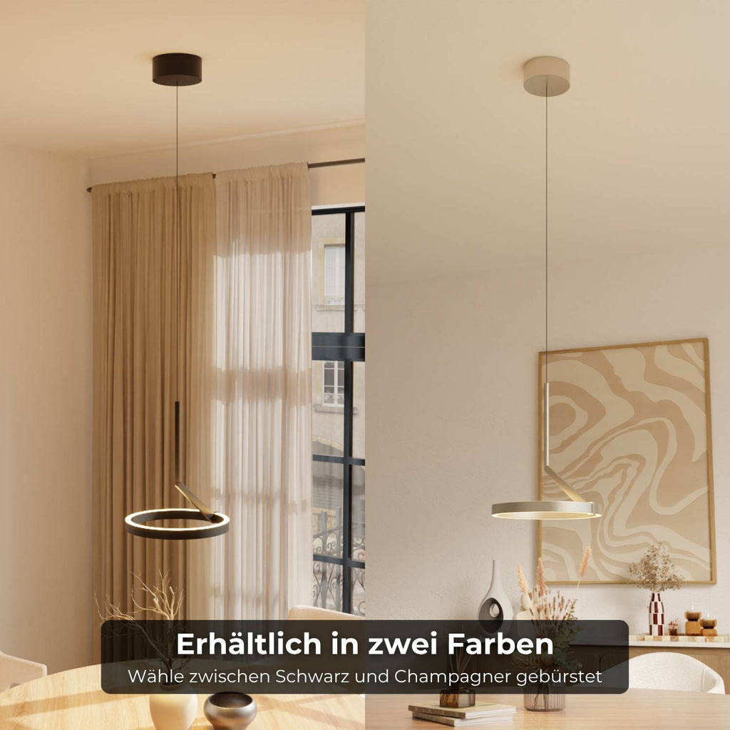 Nero Pendant Light | Adjustable Height, Elegant Up- & Downlight