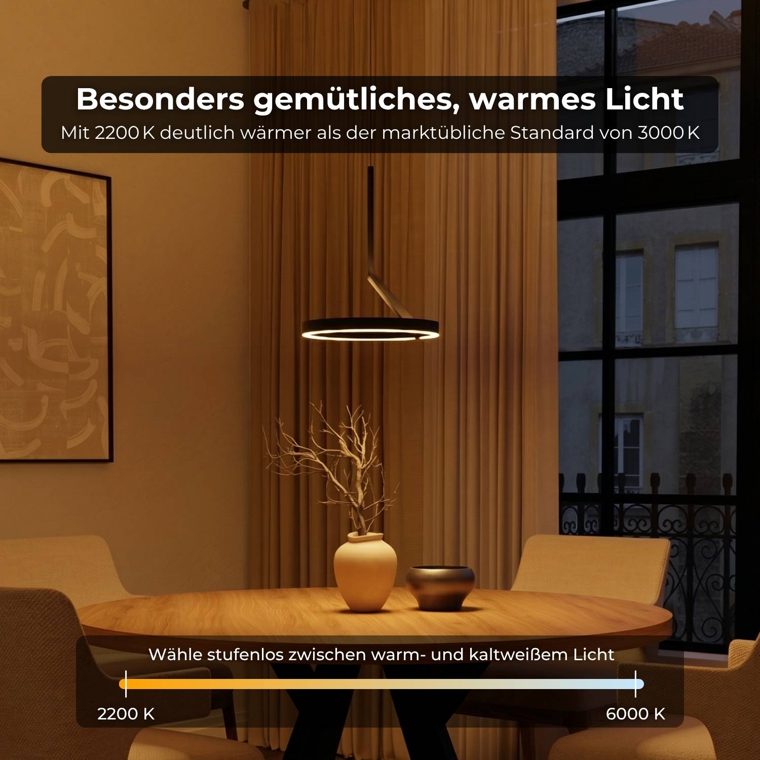 Nero Pendant Light | Adjustable Height, Elegant Up- & Downlight