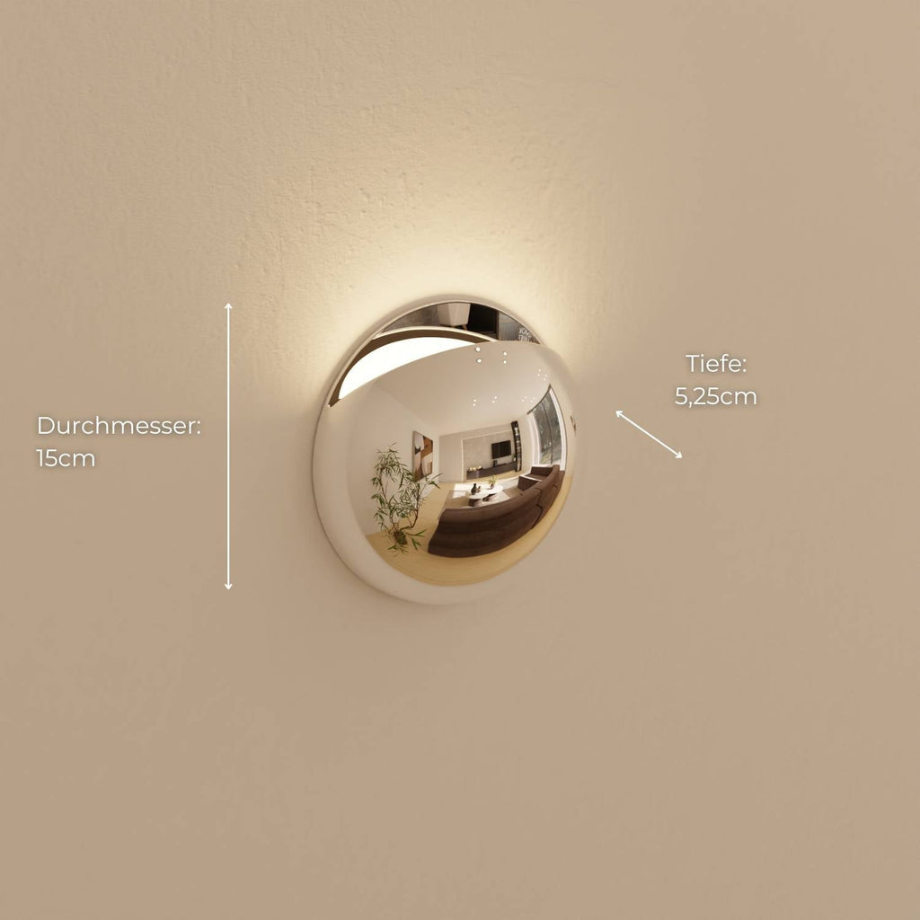 Bela Wall Light | Modern Chrome Finish, IP65 Weatherproof