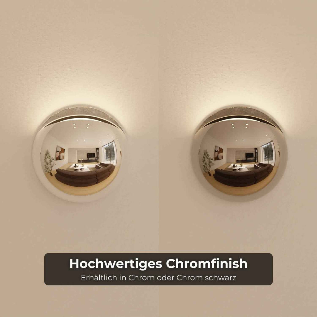 Bela Wall Light | Modern Chrome Finish, IP65 Weatherproof
