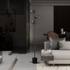 Rovea Floor Lamp | Genuine Travertine Base, Warm Diffused Light