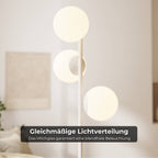 Rovea Floor Lamp | Genuine Travertine Base, Warm Diffused Light