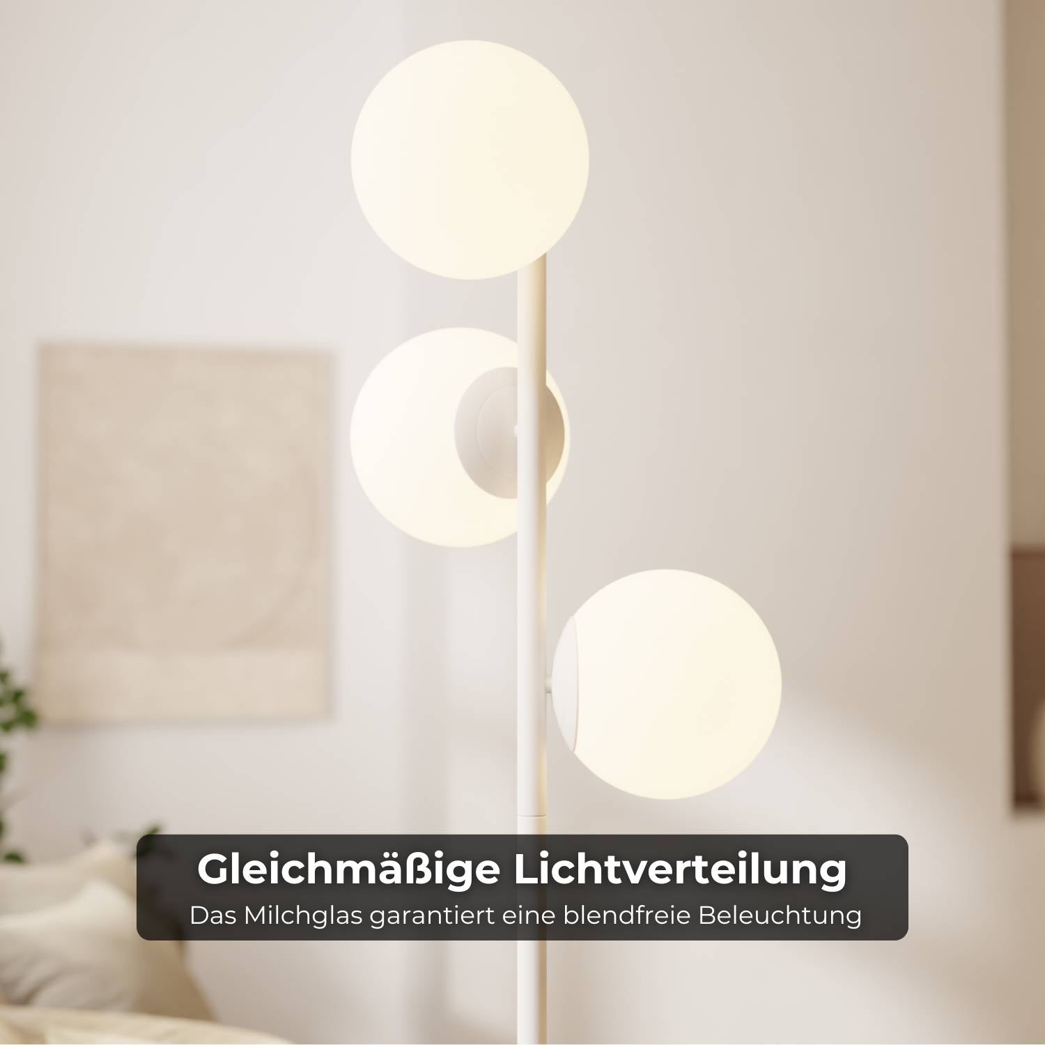 Rovea Floor Lamp | Genuine Travertine Base, Warm Diffused Light