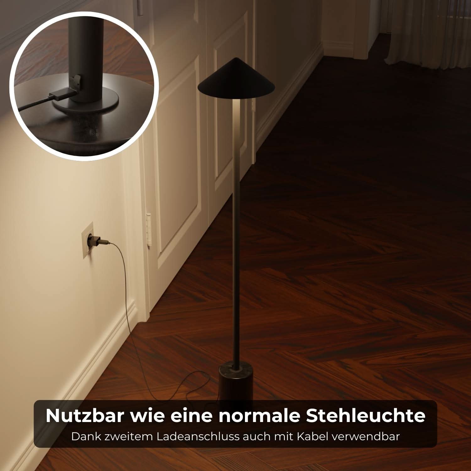 Bello Battery Floor Lamp | Cordless, IP54 Waterproof