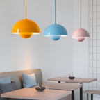 Lumina: Modern Scandinavian Pendant Light with Colored LED Bulbs