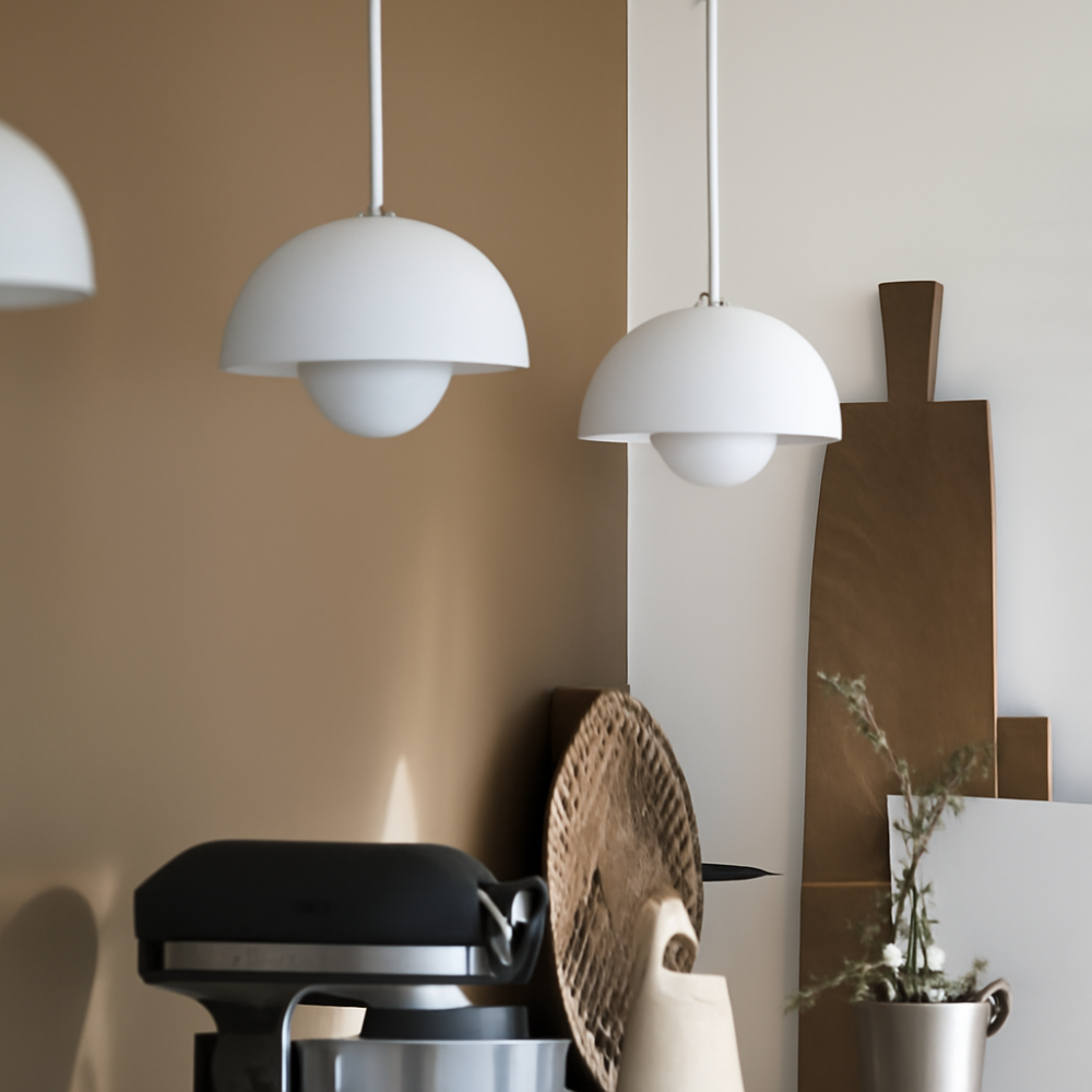 Lumina: Modern Scandinavian Pendant Light with Colored LED Bulbs