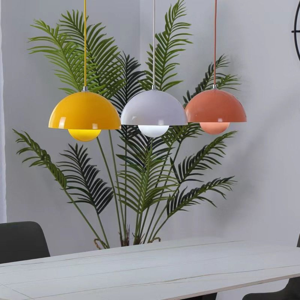 Lumina: Modern Scandinavian Pendant Light with Colored LED Bulbs