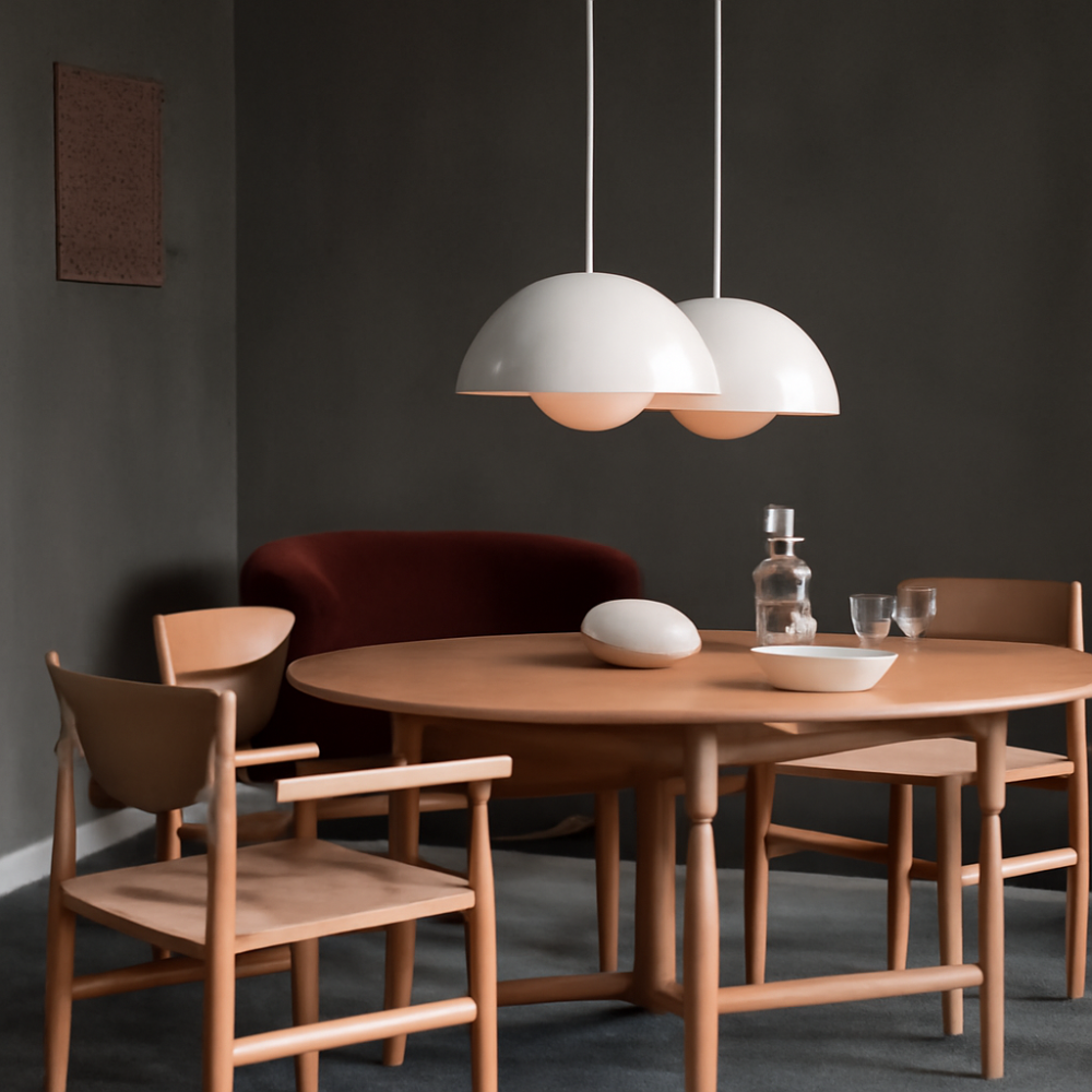 Lumina: Modern Scandinavian Pendant Light with Colored LED Bulbs
