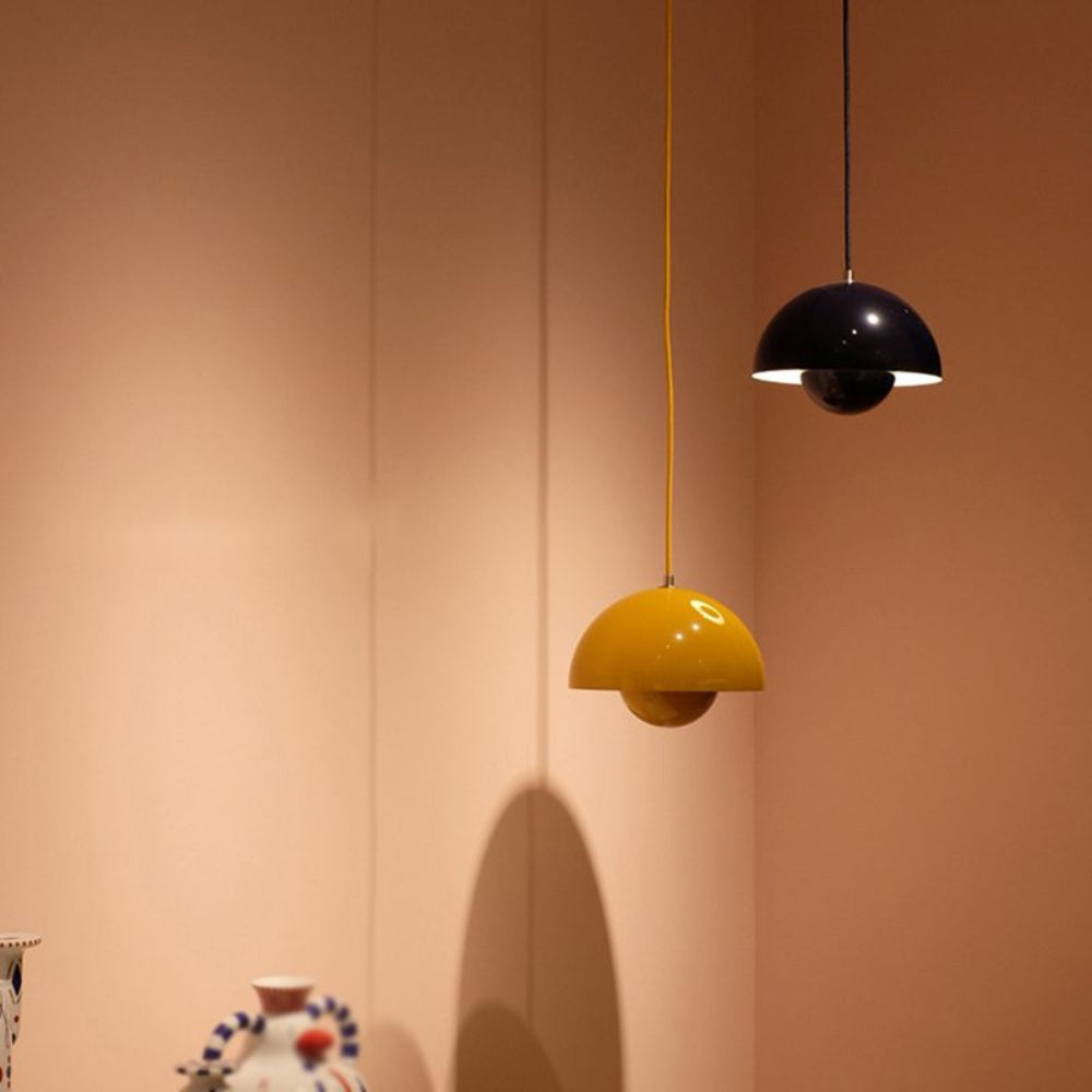 Lumina: Modern Scandinavian Pendant Light with Colored LED Bulbs