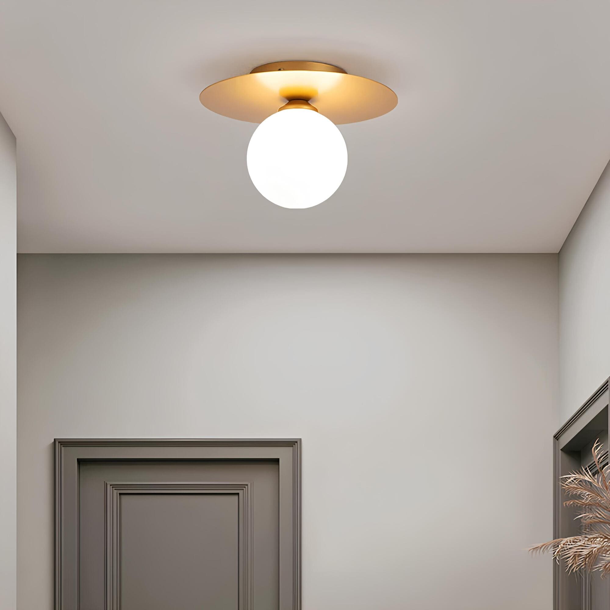 Alura - Golden LED Ceiling Light with Timeless Spherical Design