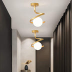 Modern Iron Glass Ceiling Light 1-Light