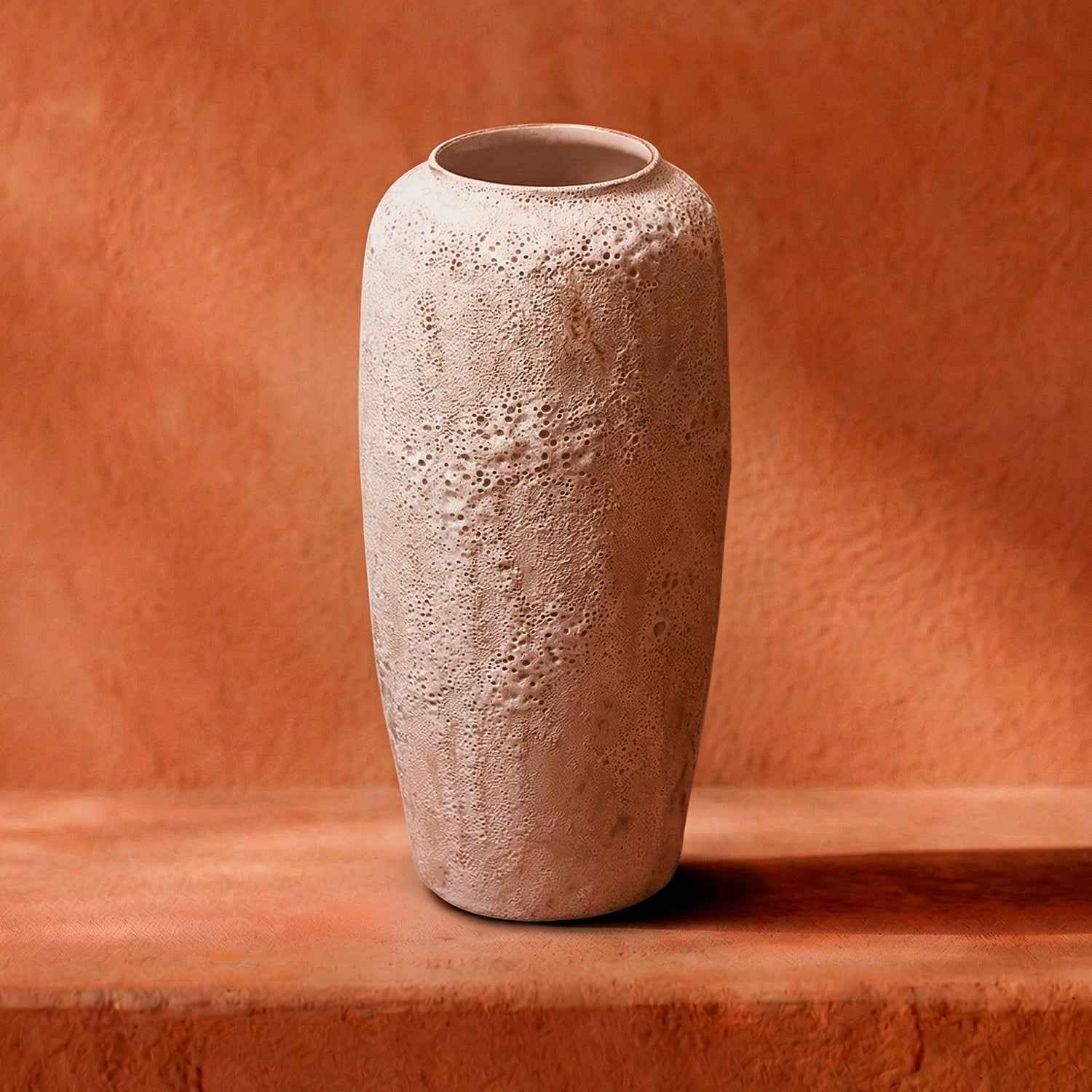 Bela Rustic Ceramic Planter Vase | Handcrafted, Large Design