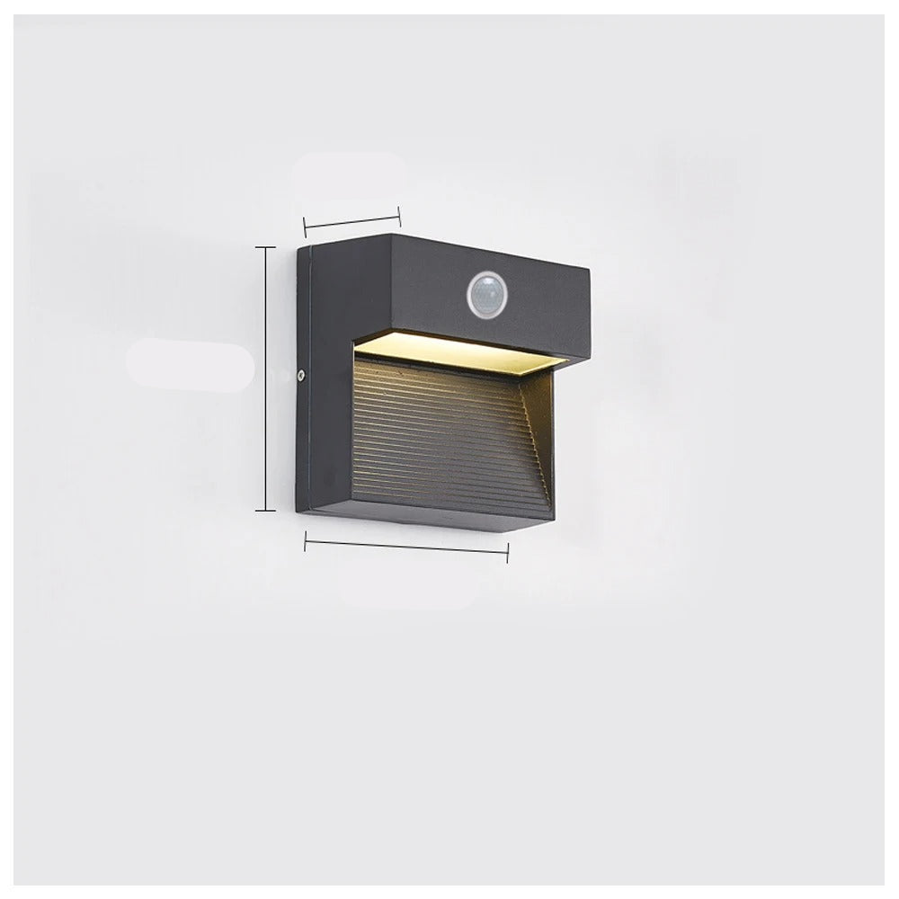 LED Step Light PIR Motion Sensor Aluminum Low Voltage Wall Mount