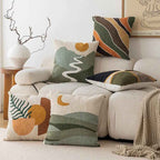 Luma Kussenhoes | Zacht Velvet met Abstract Landschapsontwerp